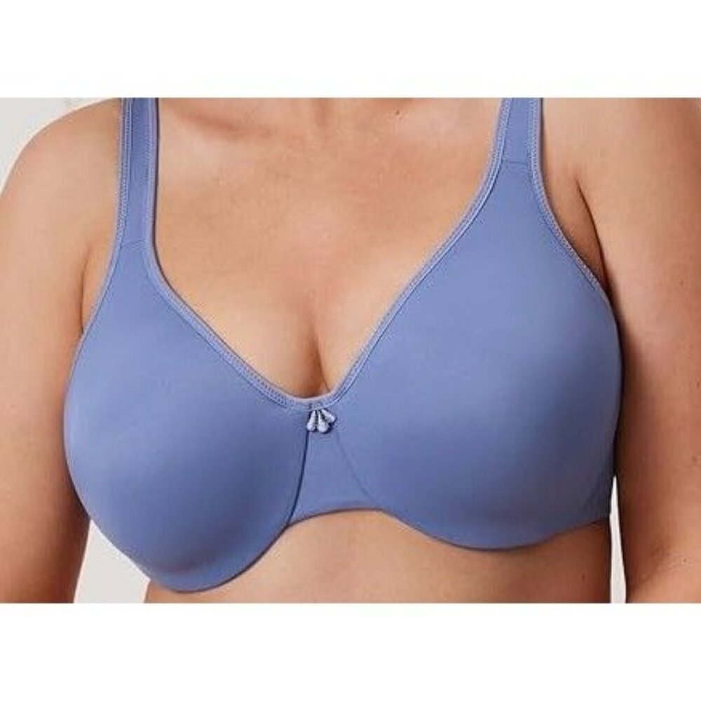 Bali‎ Womens 40C Smoothing Bra Light Blue Sage Adjustable Straps Comfort
